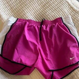 Nike Women's Magenta Athletic Shorts with White Panels